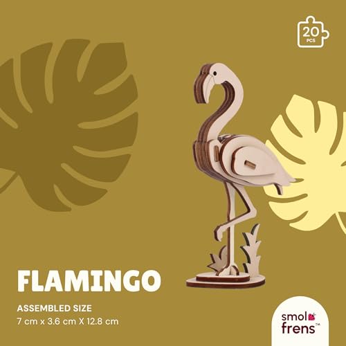 3D Wooden Puzzles for Kids Ages 8+, 6 Pack Animal Puzzles, FSC-Certified Wood, Plastic-Free Toy, STEM Kit for Kids Teens Adults, Wood Craft Model Kit, Individually Wrapped Party Favors - Exotic Frens - color: Exotic Frens