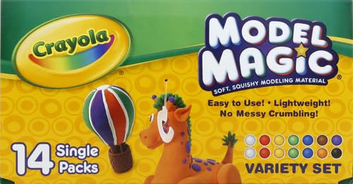 Crayola Model Magic Deluxe Variety Pack (14ct), Kids Air Dry Clay, 7oz, Bulk Modeling Clay Alternative, Gift for Kids, Ages 4+ (Pack of 3) - size: 14Ct (Pack of 3)