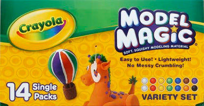 Crayola Model Magic Deluxe Variety Pack (14ct), Kids Air Dry Clay, 7oz, Bulk Modeling Clay Alternative, Gift for Kids, Ages 4+ (Pack of 3) - size: 14Ct (Pack of 3)