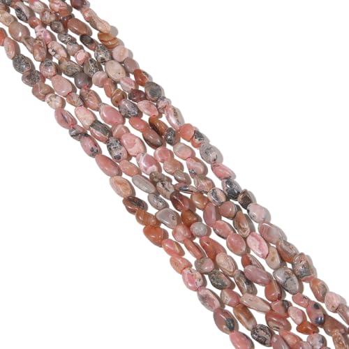 BEADIA Natural Irregular Freeform Rhodochrosite Stone Beads for DIY Jewelry Making 5-8mm 38cm - color: Rhodochrosite