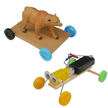 Toy Wheels and Axle Kit - Plastic Wheels for STEM Cars and Crafts - color: Metal Axle Set, size: 150pcs