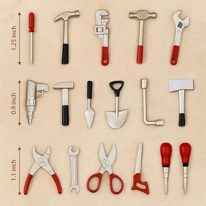 17PCS1:12 Miniature Doll House Tools Metal Home Repair Multi-Tool Model Set