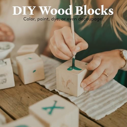 DIY Wooden Cubes 3/4-inch, Pack of 100 Small Blank Wooden Blocks, Unfinished Wood Blocks for Crafts, STEM, Dice, and Building Blocks for Stacking, by Woodpeckers - size: 3/4 inch