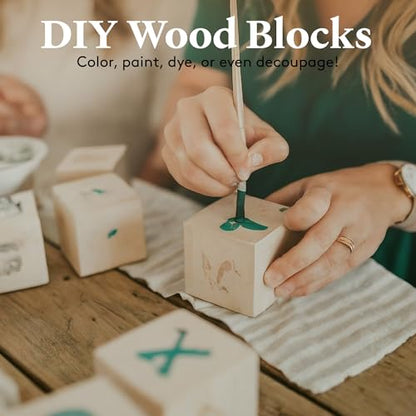 DIY Wooden Cubes 3/4-inch, Pack of 100 Small Blank Wooden Blocks, Unfinished Wood Blocks for Crafts, STEM, Dice, and Building Blocks for Stacking, by Woodpeckers - size: 3/4 inch