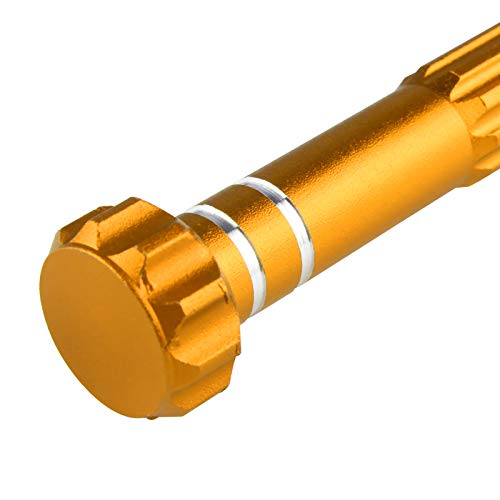 Larcele Pin Vise Drill, 3 Jaw Chuck Capacity 0" to 1/8" SDZKQ-02 (Gold) - color: Gold