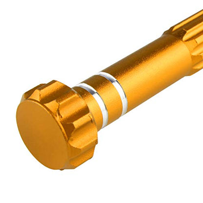Larcele Pin Vise Drill, 3 Jaw Chuck Capacity 0" to 1/8" SDZKQ-02 (Gold) - color: Gold