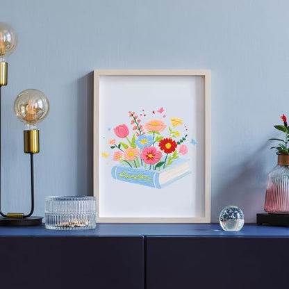Louise Maelys Floral & Book Embroidery Kit for Beginners DIY Craft Kit - color: Book Flower3