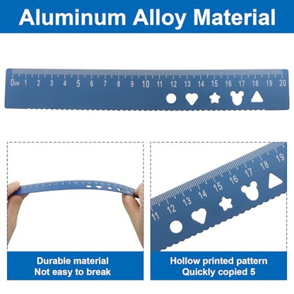 5-Piece Metal Geometry Set, Blue - color: blue