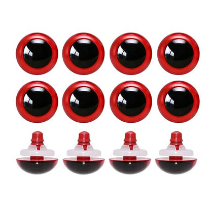 BESTCYC 60pcs 24mm Red Plastic Safety Eyes Craft Eyes with Washers for Amigurumi Dolls Plush Animals DIY Craft Lovers Doll Makers Crochet Craft Supplies - color: Red, size: 24mm