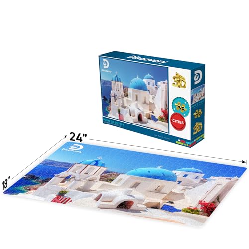 Prime 3D Discovery Landmarks, 500-Piece 3D Jigsaw Puzzle, 24x18