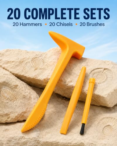 Ciieeo 2 Sets Kids Dig Tool Set Dinosaur Dig Tools Excavation Kit Archaeological Kit Hammer Toys for Outdoor Play