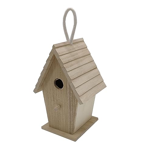Make Market 8.5" Wood Birdhouse - Unfinished Birdhouse Made of 100% Wood, Outdoor Nesting Boxes - Bulk 8 Pack