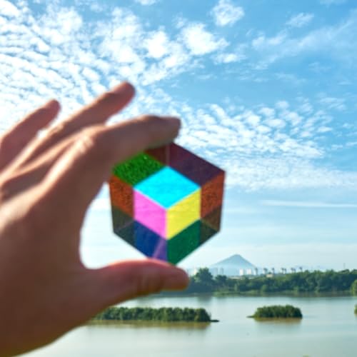 CMY Color Cube, 40mm Acrylic Prism, Educational Toys for Kids - size: 1pc 4cm