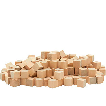 DIY Wooden Cubes 5/8-inch, Pack of 100 Small Blank Wooden Blocks, Unfinished Wood Blocks for Crafts, and DIY, by Woodpeckers - size: 5/8 inch