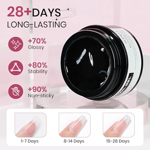 Clear White Pink Solid Builder Gel for Nails 3D Nail Art Sculpture Hard Gel - color: Clear&White&Pink