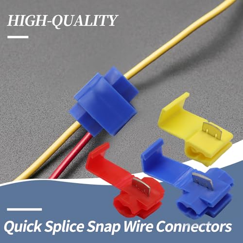 150 Pcs Quick Splice Wire Connector Assortment, 22-10 AWG - size: Kit-150