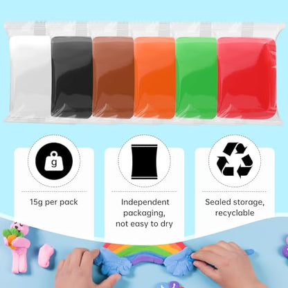 Purple Air Dry Clay 12 Packs Foam Clay Air Dry Foam Clay for Kids,Moldable Super Light Weight Clay Perfect for Arts, Crafts, Classroom Teaching - color: Purple