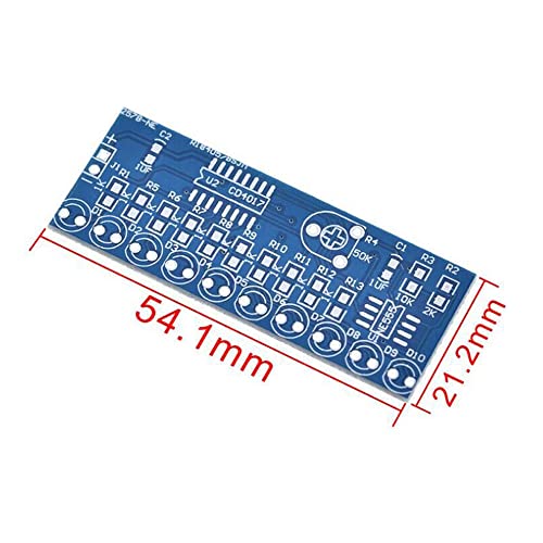 3 Sets of Flowing LED Kit NE555 + CD4017 Flowing Water Lamp Module LED Light DIY Kit Electronic Production Suite(Soldering Required)