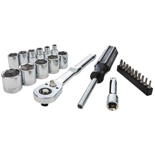 CRAFTSMAN Mechanics Tool Set, 24 Piece, 3/8 Inch Drive SAE, 90-Tooth (CMMT12112) - style: NEW SAE