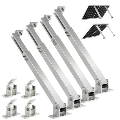 14-27IN Solar Panel Mounting Brackets, 2 Sets Adjust Solar Panel Racks - size: 14-27in adjustable-2 set