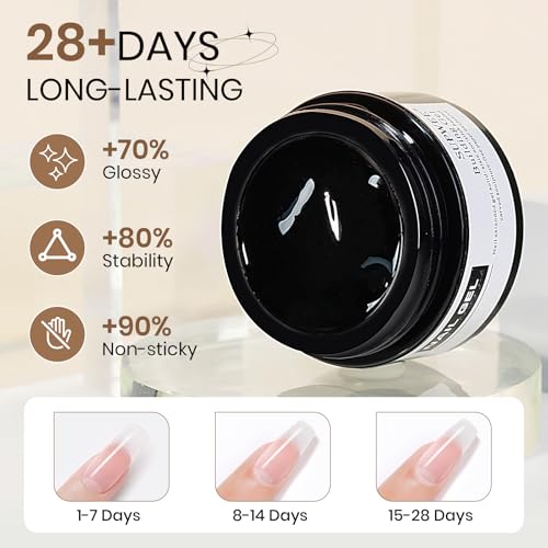 Clear 3D Sculpting Gel Non-Stick Hand Solid Builder Gel for Nails - color: Clear&Clear