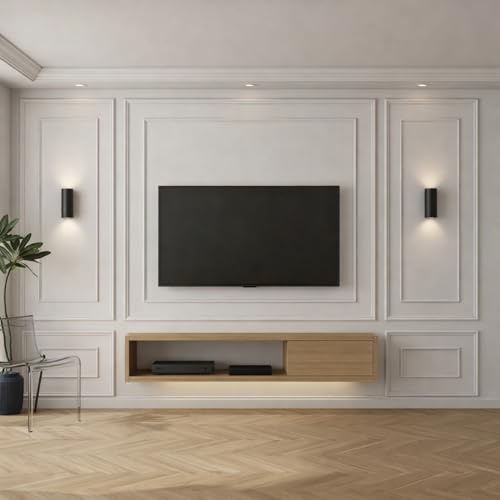 Pangda 3 Set Peel and Stick Wall Molding Kit Panel, 31x63in+78x63in - size: 31x63in+78x63in
