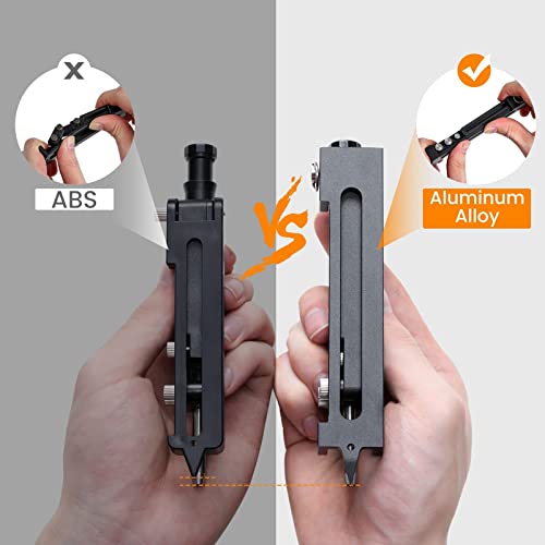 Multi-function Scribing Tool - Upgraded Construction Pencil for DIY Woodworking, Aluminum Alloy Scribe Tool with Deep Hole Pencil, Scriber Line Maker Measuring Tool