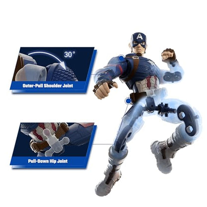 Blokees - Champion Class - Marvel Infinity Saga – Captain America CC03 Model Kit - Assembly Required - No Tools - No Cutting - No Glue - No Paint - Age 14+