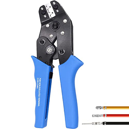 Taiss JST Crimping Tool,Dupont Crimping Tool,JST Crimper,Dupont Crimper,Ratcheting Wire Crimper for JST Connector XH 2.54mm,PH2.0,D-sub Terminals,(0.08-0.5mm² 28-20AWG) - style: JST Crimp Tool(0.08-0.5mm²)