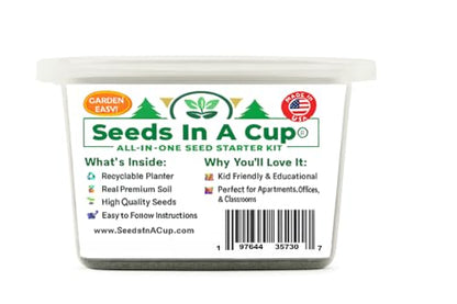 Apple Tree Grow Kit, Non-GMO Hand-Picked Seeds, All-in-One Starter Set with Nutrient-Rich Soil, Recyclable BPA-Free Planter, 100% Growth Guarantee, Made in USA (Apple) - style: Apple