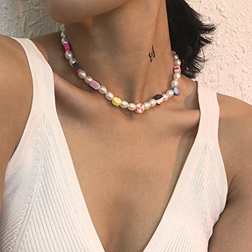100pcs Mixed Polymer Clay Spacer Beads for Women Jewelry Making DIY Bracelet Necklace Hair Clip Accessories (Candy) - color: Candy