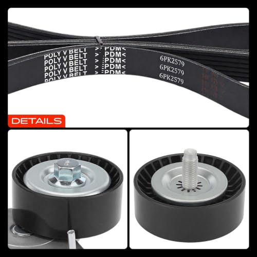 A-Premium Engine Serpentine Belt Drive Kit Compatible with Jeep, Dodge
