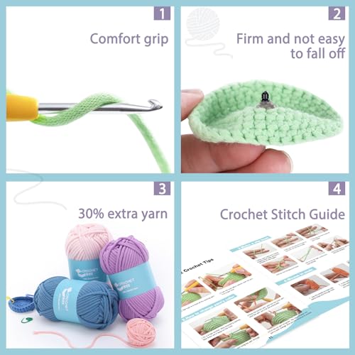 CrochetBox Shiba Inu Crochet Kit for Beginners, Easy Craft for Adults - color: Shiba Inu
