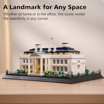 Oichy Building Block Sets White House Architecture Model Kits 895 PCS Washington Famous Landmark Architecture Building Set Home Decoration Collection Gift Idea - color: White House