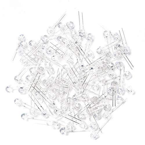 CHANZON 100 pcs 5mm Blue Straw Hat LED Diode Lights (DC 3V 20mA) - color: D) Blue (100pcs)