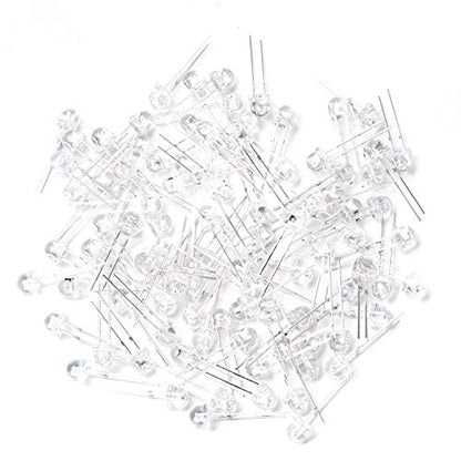 CHANZON 100 pcs 5mm Blue Straw Hat LED Diode Lights (DC 3V 20mA) - color: D) Blue (100pcs)