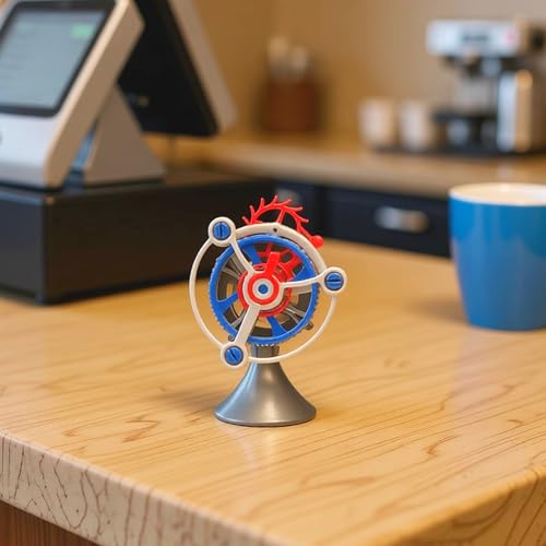 MagicTech 3D Printing Flywheel Model Material DIY Handicraft Mechanical Clock Imitation Toy JY08 - size: 2.7 x 1.8 x 3.9 Inch