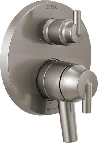 Delta Faucet Trinsic 17 Series 6-Setting Integrated Diverter Valve Trim Kit, Chrome Diverter Valve Trim Kit, Shower Trim Kit, Chrome T27959 (Valve Not Included) - color: Stainless