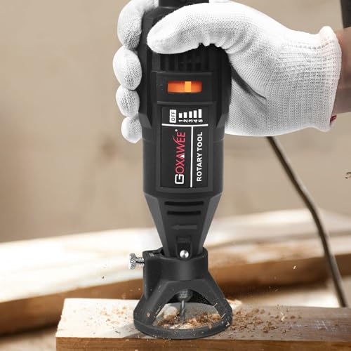 GOXAWEE Mini Rotary Tool Kit with Flex Shaft & Keyless Chuck -140Pcs, Black - color: Black Rotary Tool Kit