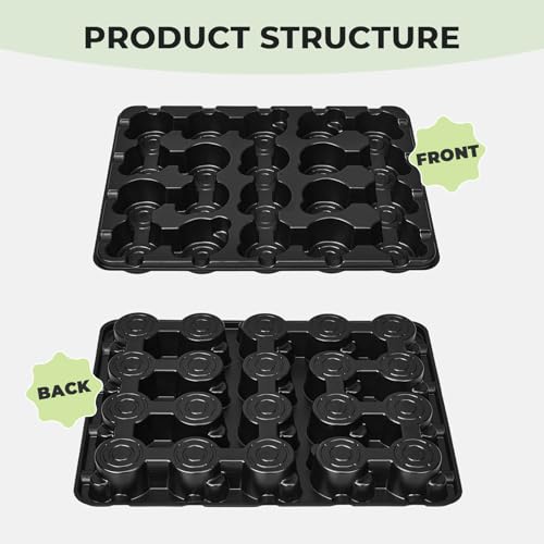 homenote 10 Pack 20 Cell Seed Starter Trays Compatible with 3 Inch Pots - size: 3 Inch, style: 10 Pack Seed Starter Tray