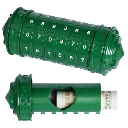 CoEjokno Da Vinci Code Numeric Cryptex Money Puzzle Box for Cash Gift, Jewelry Box with Hidden Compartment, Unique Puzzle Gift for Adults Brain Teaser Valentine’s Day Wedding & Anniversary Present - color: Green