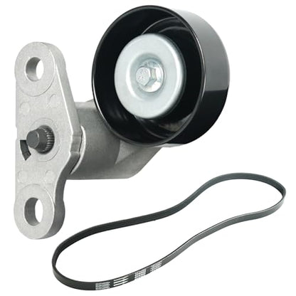 A/C Drive Belt Tensioner Kit Fits for Chevy Silverado 1500 Avalanche Express Suburban Tahoe GMC Savana Sierra Yukon Cadillac Escalade 1999-2008, P/N: 19311139, 38159, ACK040378HD