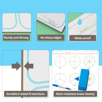 Fractions Manipulatives (Dry Erase Math Manipulatives Whiteboard) Unit Fractions for Grade 3 Math for Students in Classroom and Homeschooling (Unit Fractions) - style: Unit Fractions
