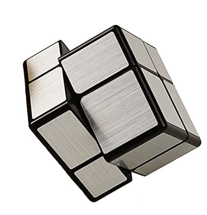 Mirror Speed Cube 2x2 Magic Cube Puzzle Silver - style: 2 level silver