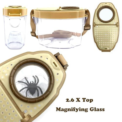 Bug Catcher Kit for Kids, 6 Pcs Kids Bug Catching Kits, Outdoor Nature Explorer Kit, Science Educational Kits with Tweezers, Magnifying Glass, Binoculars for Boys Girls
