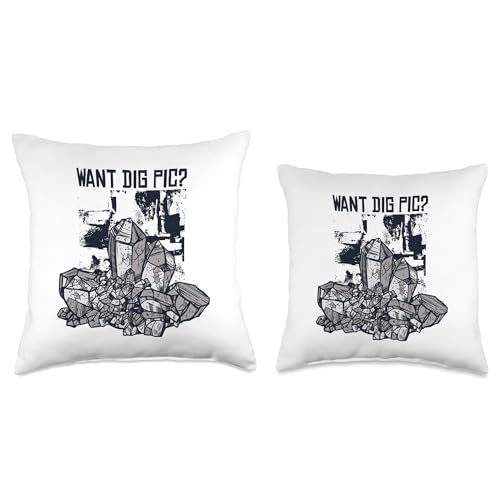 Best Rocks And Minerals Guide Kit Collection Gifts Want Dig Pic Geologist Stone Mineral Collector Throw Pillow, 18x18, Multicolor - size: 18x18