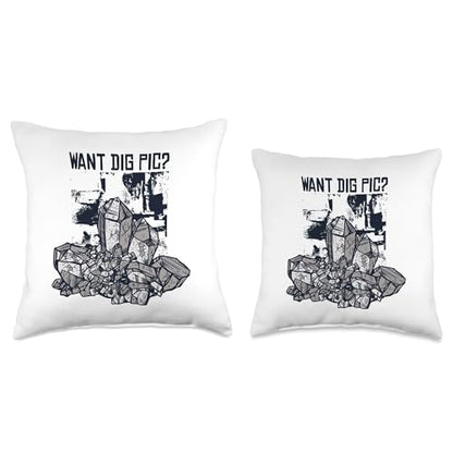 Best Rocks And Minerals Guide Kit Collection Gifts Want Dig Pic Geologist Stone Mineral Collector Throw Pillow, 18x18, Multicolor - size: 18x18