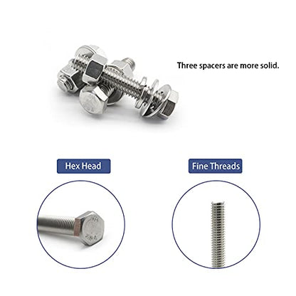 80PCS Bolts and Nuts 5/16-18 x1-1/2”, 2”, 2-1/2”, 3” Carbon Steel Hex Bolts and Nuts Set Hardware Screws Assortment Kit (4 Different Sizes) - size: 5/16-18 (80 Pcs)