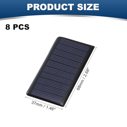 MECCANIXITY 8Pcs 5V 0.3W 60mA Mini Solar Panels, Small Solar Photovoltaic Power Cells Charge DIY Electric Toy Materials Kits - style: 5V 0.3W 0.06A