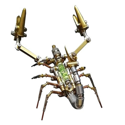 Steampunk Mechanical Scorpion Insect 3D Metal Puzzle 140+ Parts No Glue Screw Assembly DIY Hobby Birthday for Adults Teens 14+(Leveling Scorpion) - style: Leveling Scorpion